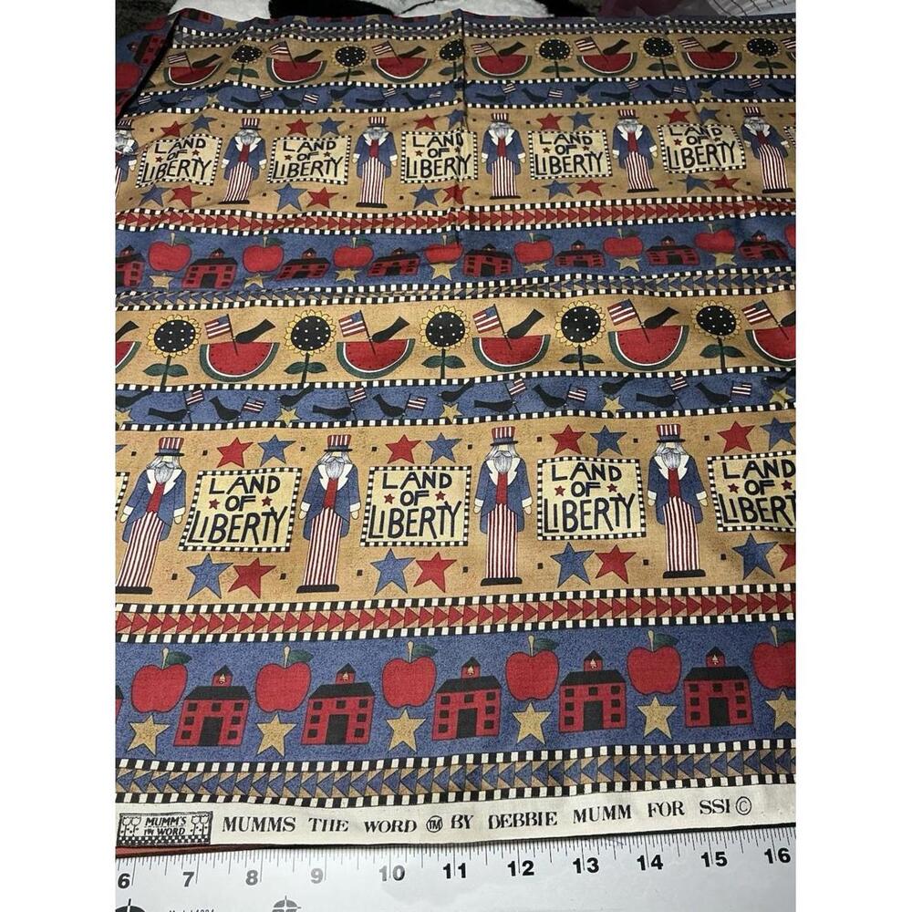Patriotic Fabric Debbie Mumm’s the Word Americana Land of Liberty